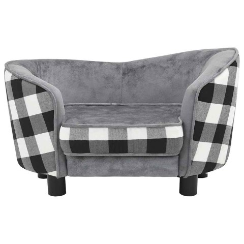 Sofa dla psa, szara, 68x38x38 cm, pluszowa Sofa dla psa, szara, 68x38x38 cm, pluszowa