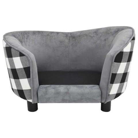 Sofa dla psa, szara, 68x38x38 cm, pluszowa Sofa dla psa, szara, 68x38x38 cm, pluszowa