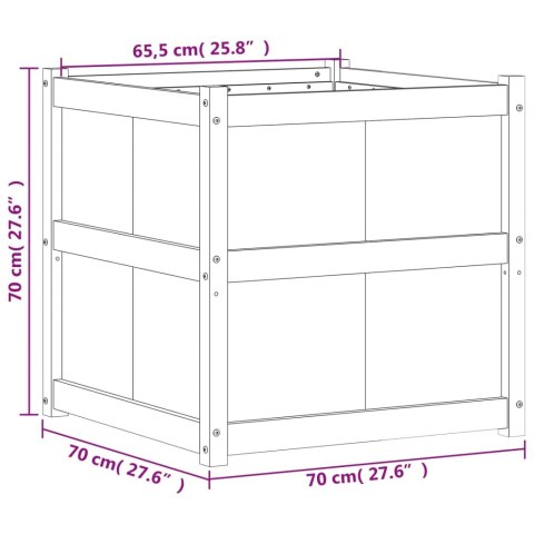 Donica ogrodowa, 70x70x70 cm, lite drewno sosnowe Donica ogrodowa, 70x70x70 cm, lite drewno sosnowe