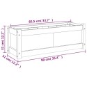  Donica ogrodowa, 90x31x31 cm, impregnowane drewno sosnowe