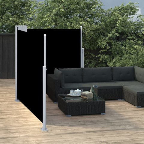 Zwijana markiza boczna, czarna, 120 x 600 cm Zwijana markiza boczna, czarna, 120 x 600 cm