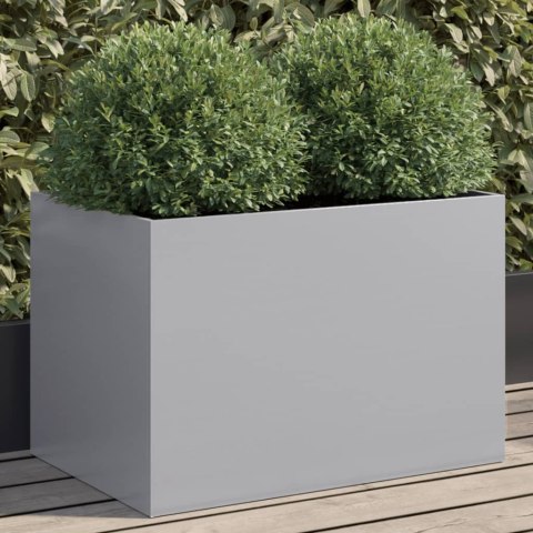 Donica, srebrna, 62x40x39 cm, stal galwanizowana Donica, srebrna, 62x40x39 cm, stal galwanizowana