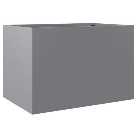 Donica, srebrna, 62x40x39 cm, stal galwanizowana Donica, srebrna, 62x40x39 cm, stal galwanizowana