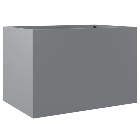 Donica, srebrna, 62x40x39 cm, stal galwanizowana Donica, srebrna, 62x40x39 cm, stal galwanizowana