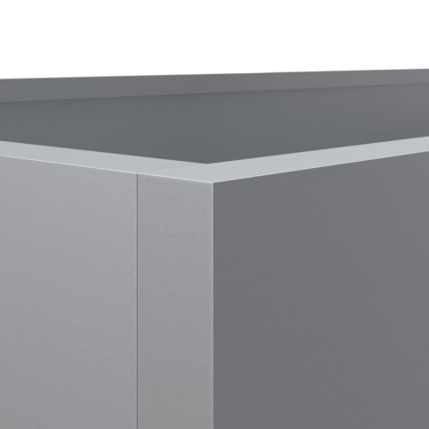 Donica, srebrna, 62x40x39 cm, stal galwanizowana Donica, srebrna, 62x40x39 cm, stal galwanizowana