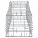  Kosze gabionowe, 2 szt, 200x50x40/60 cm, galwanizowane żelazo