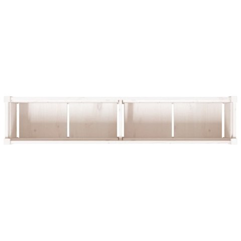 Donica ogrodowa, biała, 150x31x31 cm, lite drewno sosnowe Donica ogrodowa, biała, 150x31x31 cm, lite drewno sosnowe