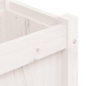  Donica ogrodowa, biała, 150x31x31 cm, lite drewno sosnowe