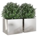  Donice, 2 szt., srebrne, 32x30x29 cm, stal nierdzewna
