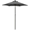  Parasol ogrodowy z LED, antracytowy, 200x211 cm, aluminium