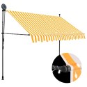  Ręcznie zwijana markiza z LED, 300 cm, biało-pomarańczowa