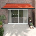  Zwijana markiza, pomarańcz i brąz, 3,5x2,5m tkanina i aluminium