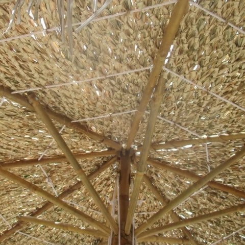 Parasol ogrodowy z bambusa i bananowych liści, 270 cm Parasol ogrodowy z bambusa i bananowych liści, 270 cm