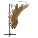  Parasol wiszący z aluminiowym słupkiem, 300x300 cm, taupe