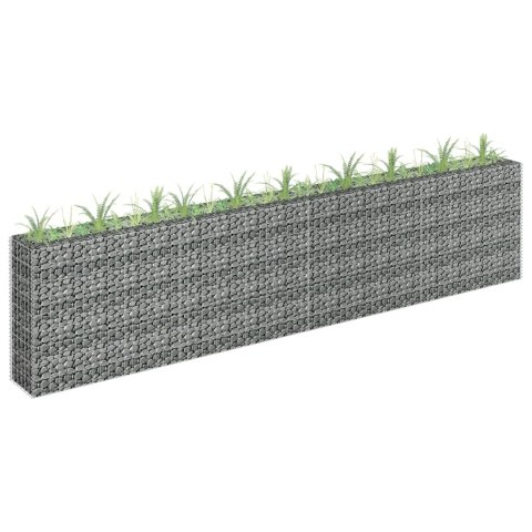 Podwyższona donica gabionowa, galwanizowana stal, 360x30x90 cm Podwyższona donica gabionowa, galwanizowana stal, 360x30x90 cm