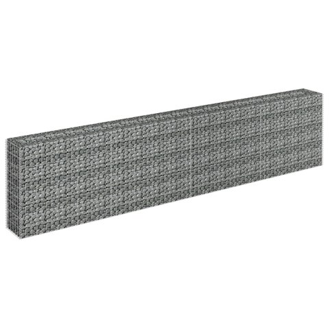 Podwyższona donica gabionowa, galwanizowana stal, 360x30x90 cm Podwyższona donica gabionowa, galwanizowana stal, 360x30x90 cm
