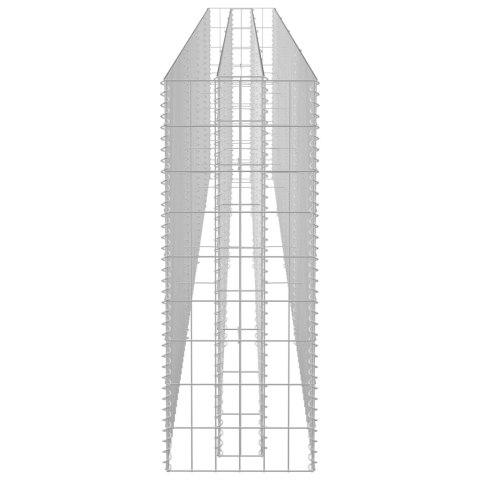 Podwyższona donica gabionowa, galwanizowana stal, 360x30x90 cm Podwyższona donica gabionowa, galwanizowana stal, 360x30x90 cm