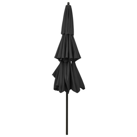 3-poziomowy parasol na aluminiowym słupku, antracytowy, 3 m 3-poziomowy parasol na aluminiowym słupku, antracytowy, 3 m