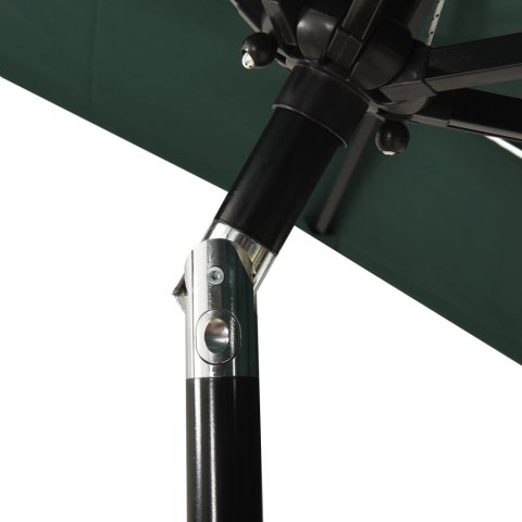 3-poziomowy parasol na aluminiowym słupku, zielony, 2x2 m 3-poziomowy parasol na aluminiowym słupku, zielony, 2x2 m