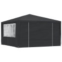 Namiot imprezowy ze ściankami, 4x4 m, antracytowy, 90 g/m²
