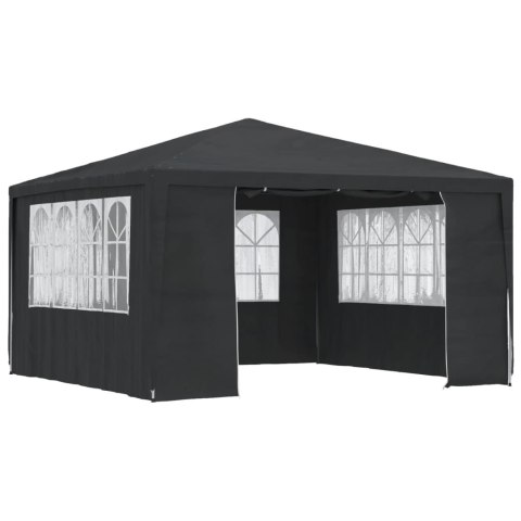 Namiot imprezowy ze ściankami, 4x4 m, antracytowy, 90 g/m² Namiot imprezowy ze ściankami, 4x4 m, antracytowy, 90 g/m²