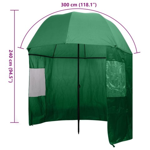 Parasol wędkarski / na ryby zielony 300x240 cm Parasol wędkarski / na ryby zielony 300x240 cm