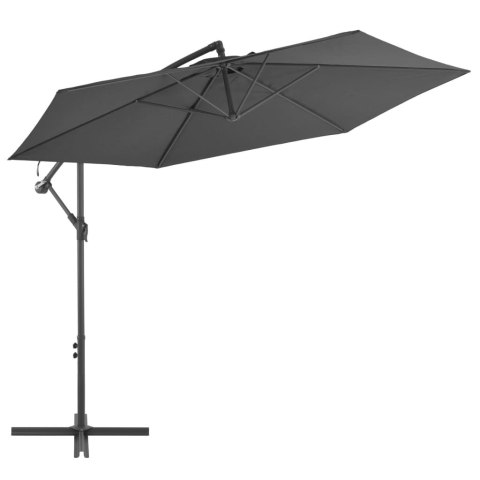  Parasol wiszący z aluminiowym słupkiem, 300 cm, antracytowy