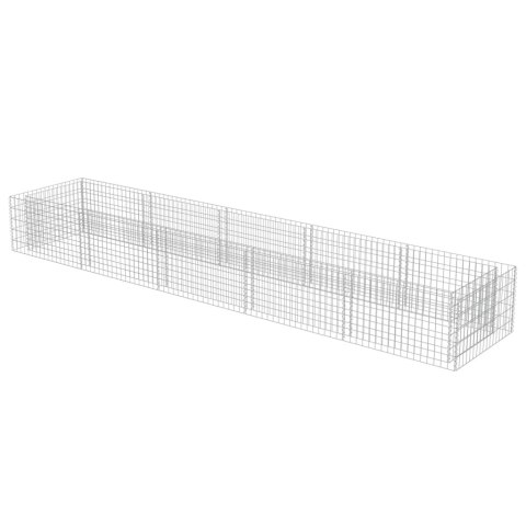 Podwyższona donica gabionowa, galwanizowana stal, 450x90x50 cm Podwyższona donica gabionowa, galwanizowana stal, 450x90x50 cm