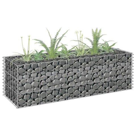 Podwyższona donica gabionowa, galwanizowana stal, 90x30x30 cm Podwyższona donica gabionowa, galwanizowana stal, 90x30x30 cm