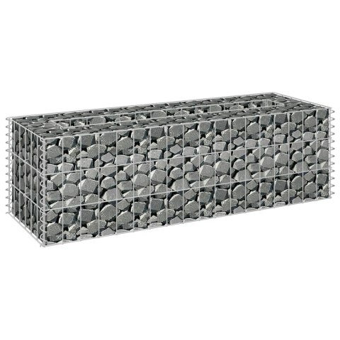 Podwyższona donica gabionowa, galwanizowana stal, 90x30x30 cm Podwyższona donica gabionowa, galwanizowana stal, 90x30x30 cm
