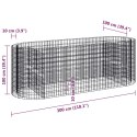  Podwyższona donica gabionowa galwanizowane żelazo 300x100x100cm