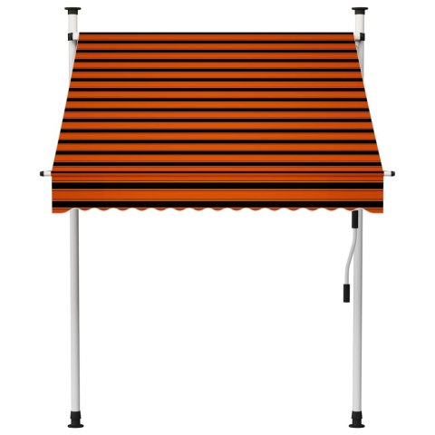 Ręcznie zwijana markiza, 150 cm, pomarańczowo-brązowa Ręcznie zwijana markiza, 150 cm, pomarańczowo-brązowa