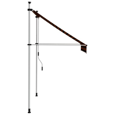 Ręcznie zwijana markiza, 150 cm, pomarańczowo-brązowa Ręcznie zwijana markiza, 150 cm, pomarańczowo-brązowa