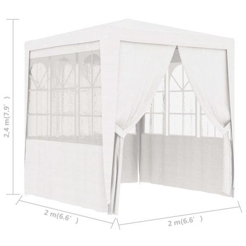 Namiot imprezowy ze ściankami, 2x2 m, biały, 90 g/m² Namiot imprezowy ze ściankami, 2x2 m, biały, 90 g/m²