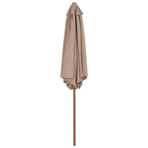 Parasol ogrodowy na drewnianym słupku, 270 cm, taupe Parasol ogrodowy na drewnianym słupku, 270 cm, taupe