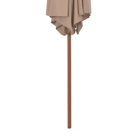 Parasol ogrodowy na drewnianym słupku, 270 cm, taupe Parasol ogrodowy na drewnianym słupku, 270 cm, taupe