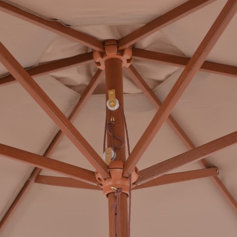 Parasol ogrodowy na drewnianym słupku, 270 cm, taupe Parasol ogrodowy na drewnianym słupku, 270 cm, taupe