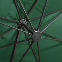  Parasol wiszący z LED i słupkiem, zielony, 300 cm