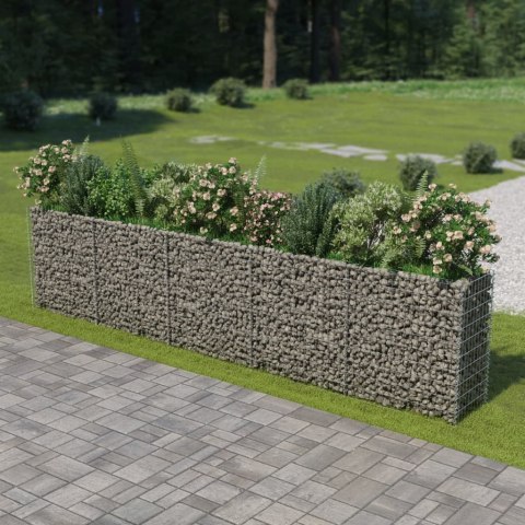  Podwyższona donica gabionowa, galwanizowana stal, 450x50x100 cm