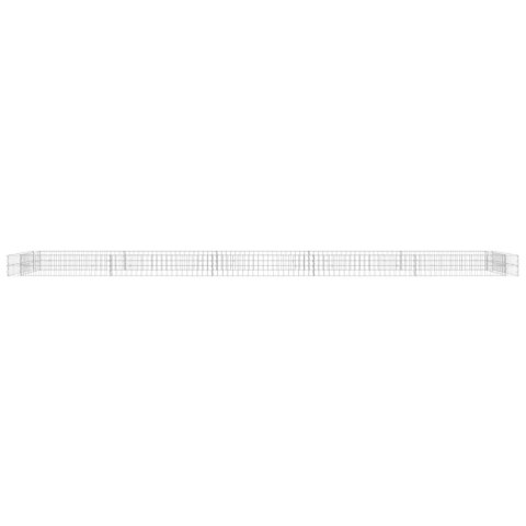 Podwyższona donica gabionowa, galwanizowana stal, 500x100x20 cm Podwyższona donica gabionowa, galwanizowana stal, 500x100x20 cm