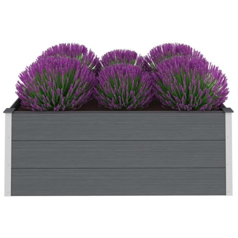 Podwyższona donica ogrodowa, WPC, 150x100x54 cm, szara Podwyższona donica ogrodowa, WPC, 150x100x54 cm, szara
