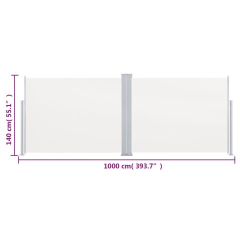 Zwijana markiza boczna, kremowa, 140 x 1000 cm Zwijana markiza boczna, kremowa, 140 x 1000 cm