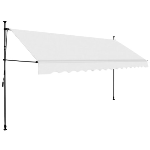 Ręcznie zwijana markiza z LED, 400 cm, kremowa Ręcznie zwijana markiza z LED, 400 cm, kremowa