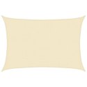  Żagiel przeciwsłoneczny, 160 g/m², kremowy, 2,5x4 m, HDPE