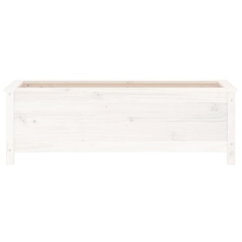 Donica ogrodowa na nóżkach, biała, 119,5x40x39 cm, sosna Donica ogrodowa na nóżkach, biała, 119,5x40x39 cm, sosna