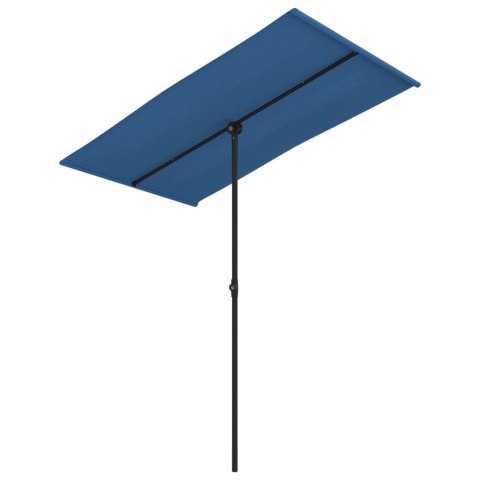 Parasol ogrodowy na aluminiowym słupku, 180x110 cm, niebieski Parasol ogrodowy na aluminiowym słupku, 180x110 cm, niebieski