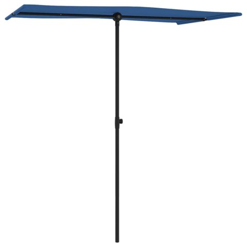 Parasol ogrodowy na aluminiowym słupku, 180x110 cm, niebieski Parasol ogrodowy na aluminiowym słupku, 180x110 cm, niebieski