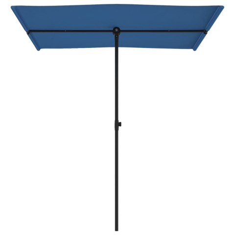 Parasol ogrodowy na aluminiowym słupku, 180x110 cm, niebieski Parasol ogrodowy na aluminiowym słupku, 180x110 cm, niebieski