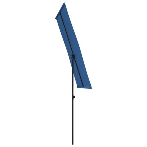 Parasol ogrodowy na aluminiowym słupku, 180x110 cm, niebieski Parasol ogrodowy na aluminiowym słupku, 180x110 cm, niebieski