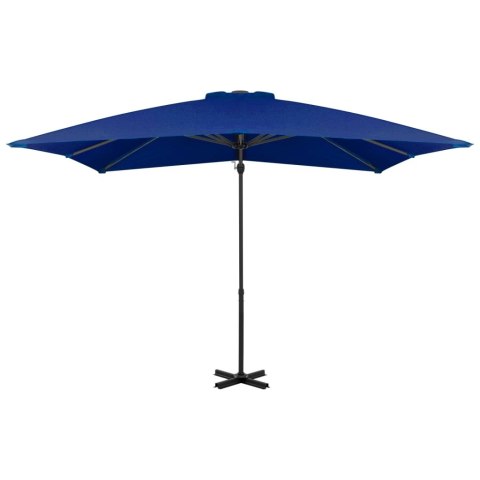 Parasol wiszący z aluminiowym słupkiem, 250x250 cm, niebieski Parasol wiszący z aluminiowym słupkiem, 250x250 cm, niebieski